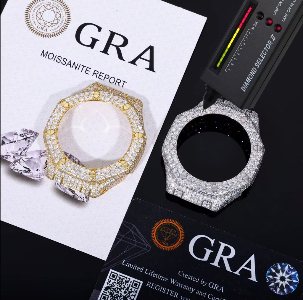 Bisel de reloj de moissanita con incrustaciones completas VVS1 D para GA2100
