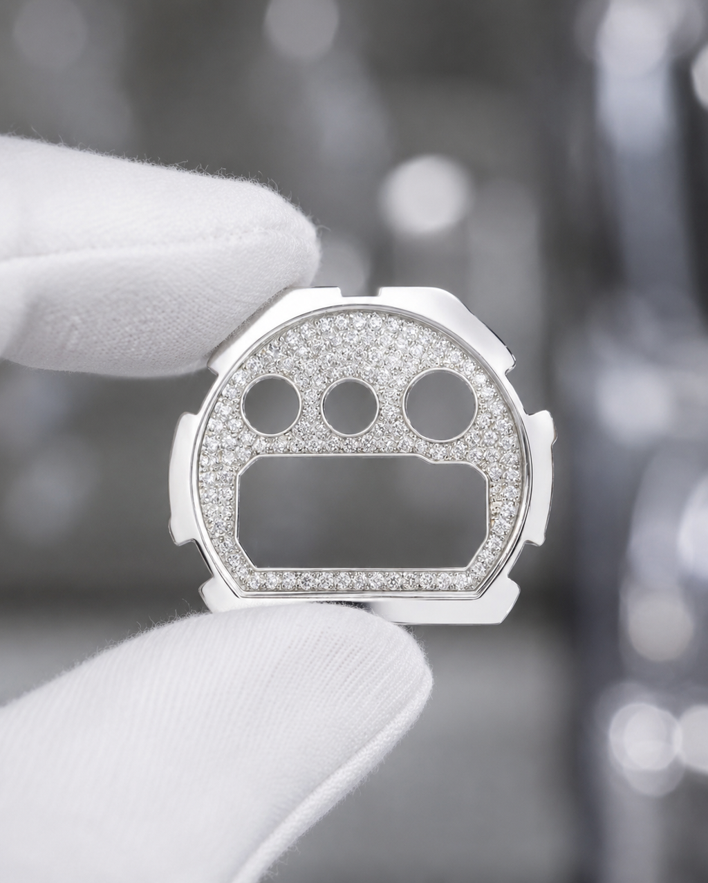 Esfera de reloj de moissanita con incrustaciones completas VVS1 D