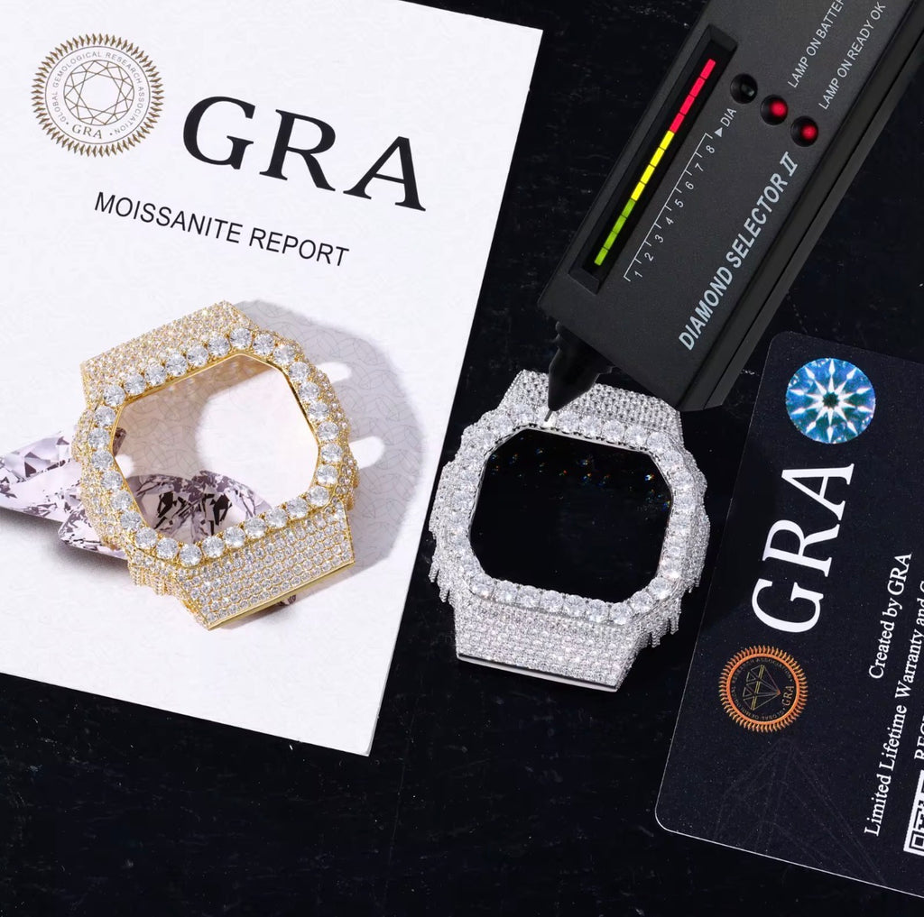 Bisel de Moissanita completamente cubierto de VVS1 D para reloj DW5600
