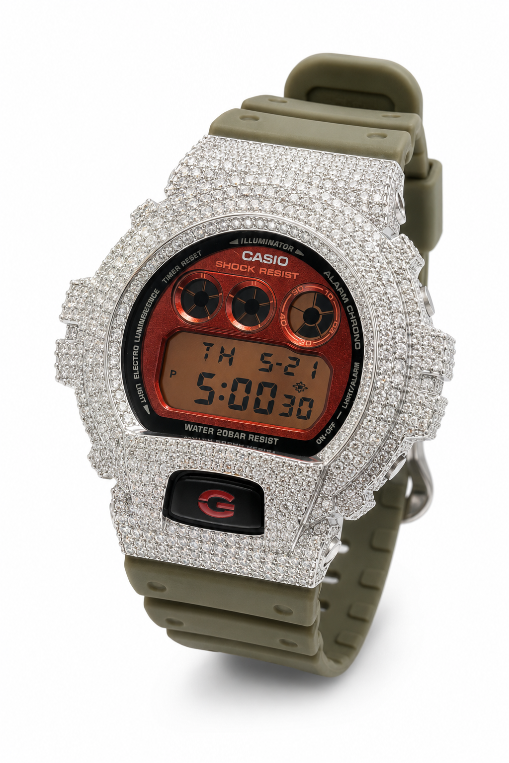 VVS1 D Fully Iced Moissanite Watch DW6900