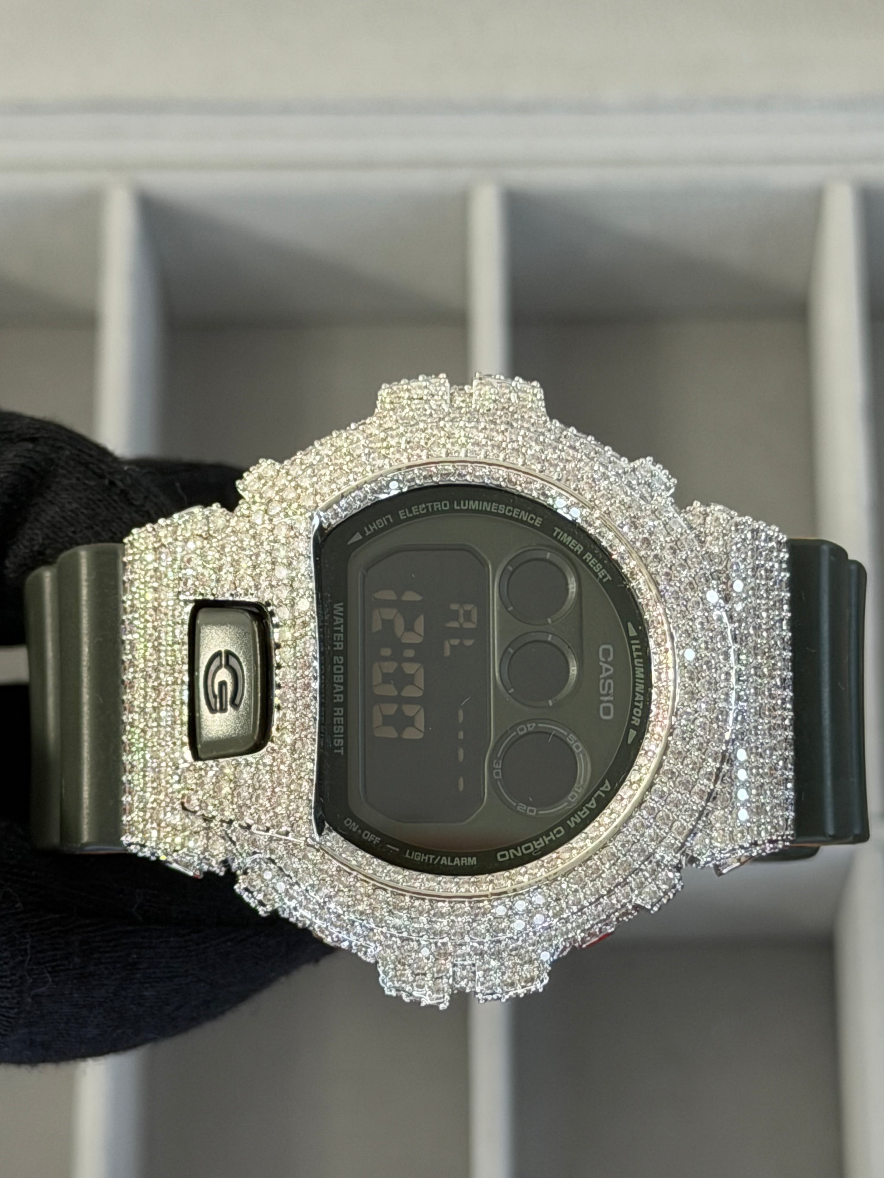 VVS1 D Fully Iced Moissanite Watch DW6900