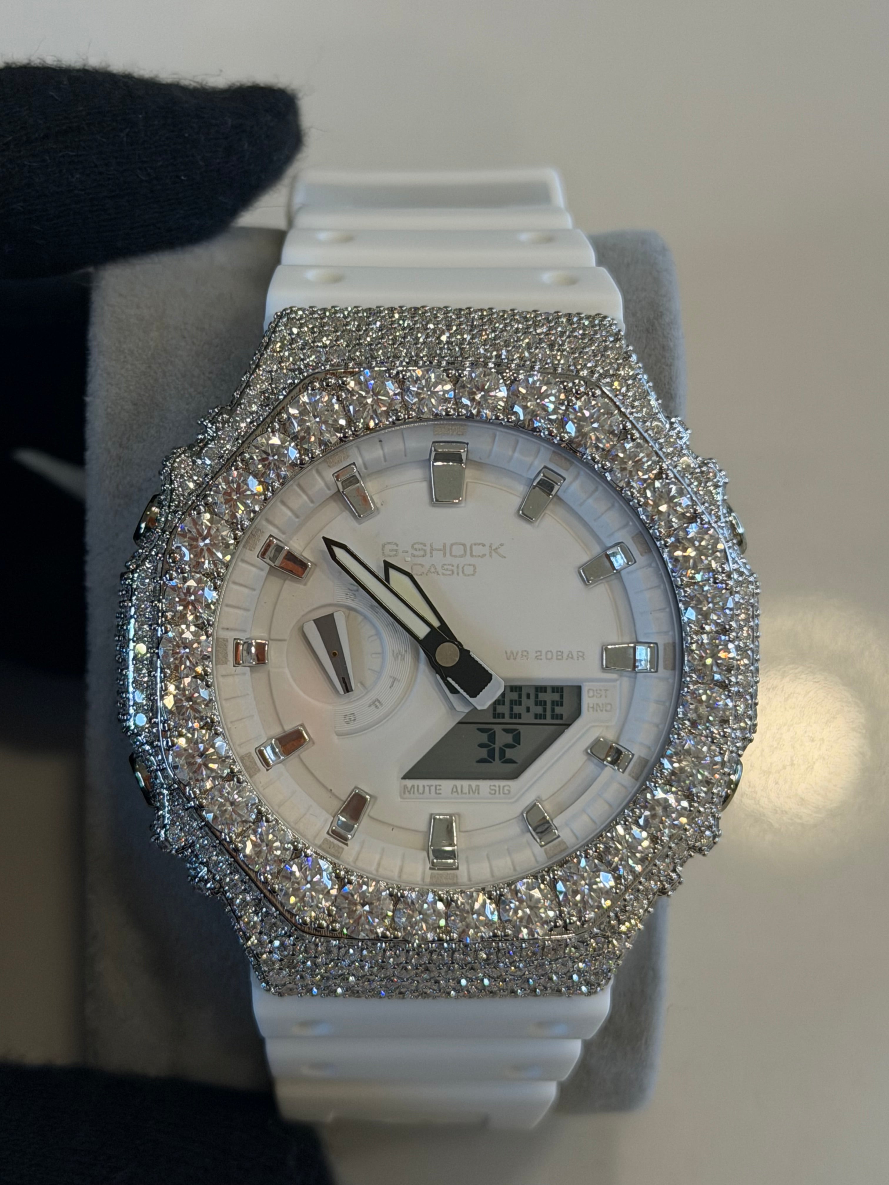 VVS1 Moissanite G-Shock GA-2100 Watch