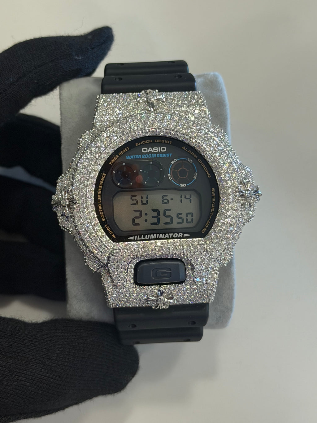 VVS1 D Fully Iced Moissanite Watch DW6900