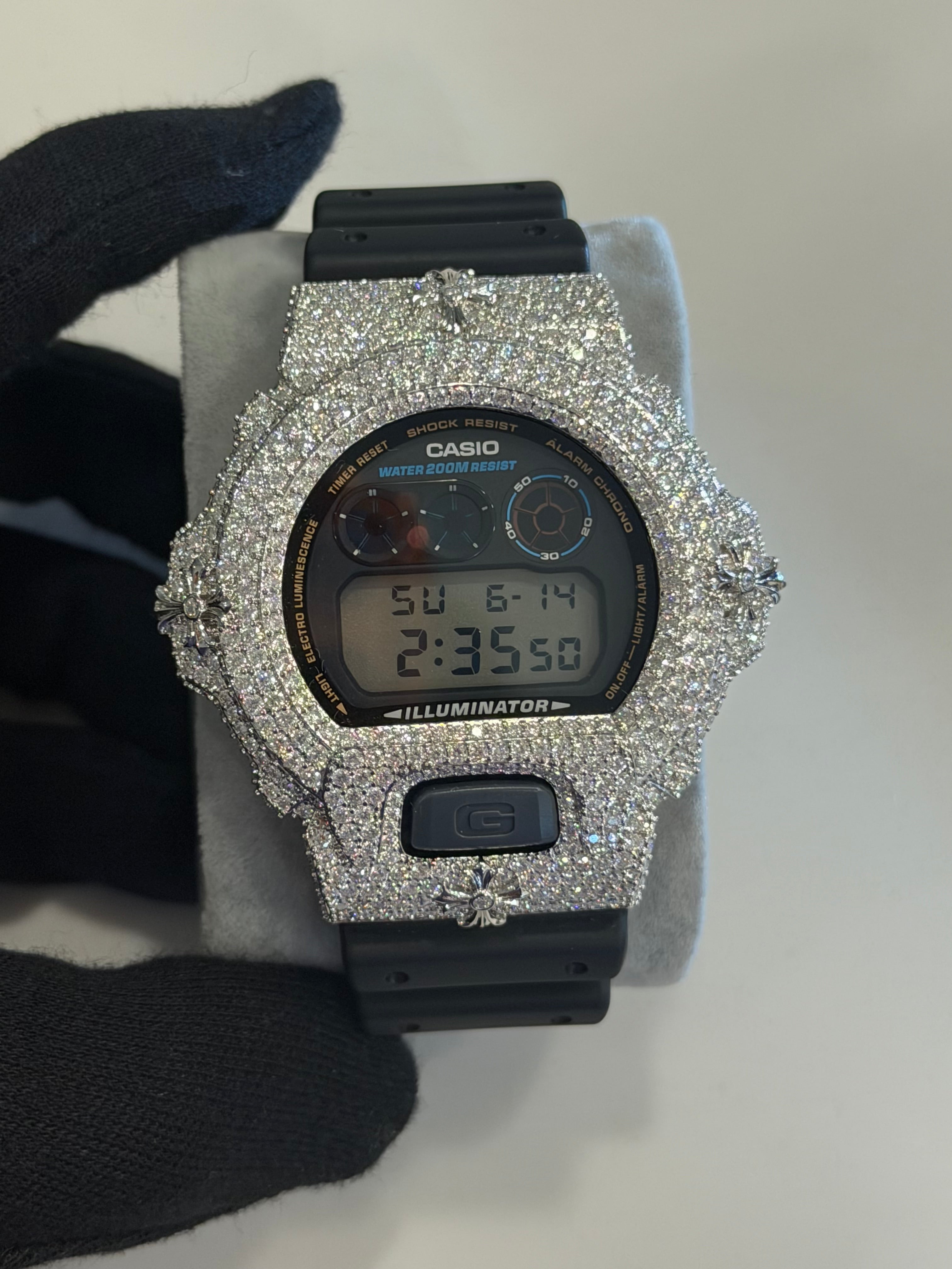 VVS1 D Fully Iced Moissanite Watch DW6900
