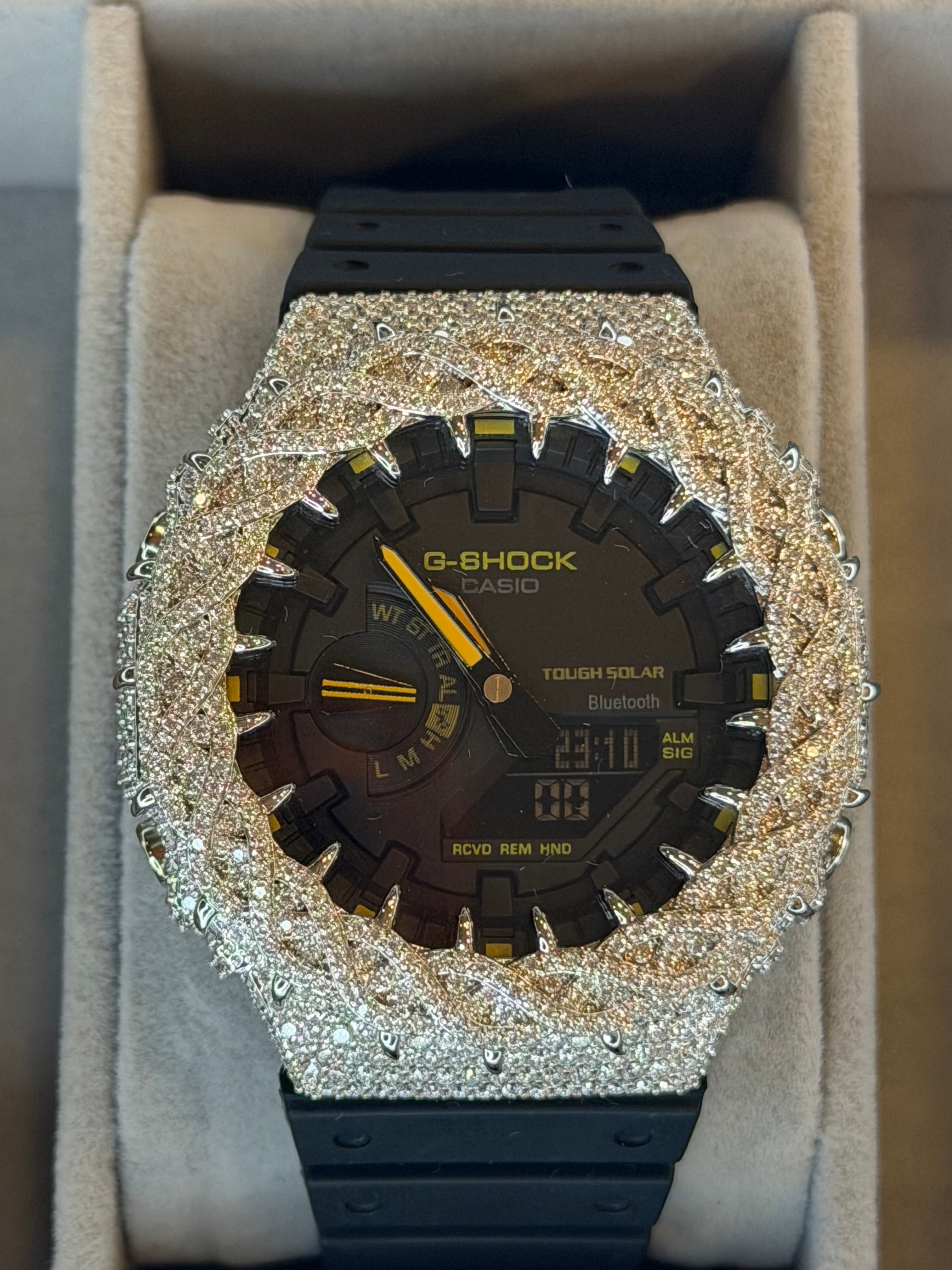 VVS1 Moissanite G-Shock GA-2100 Watch