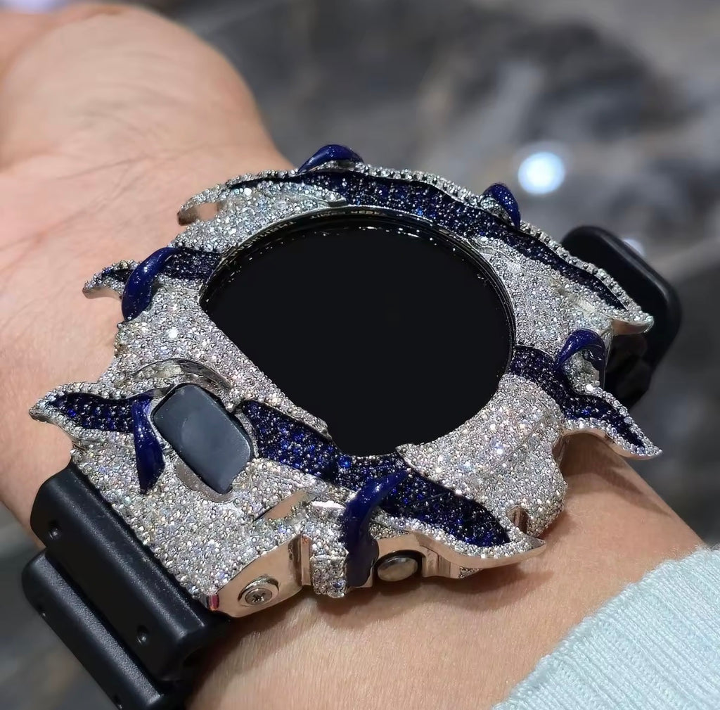 Bisel de reloj de moissanita VVS1 D totalmente engastado para DW6900