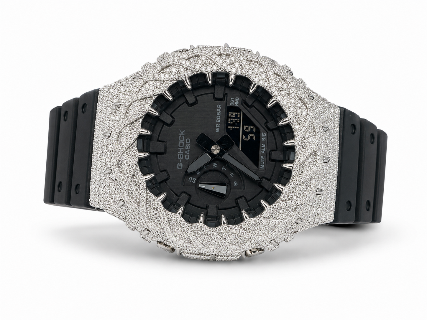 VVS1 Moissanite G-Shock GA-2100 Watch