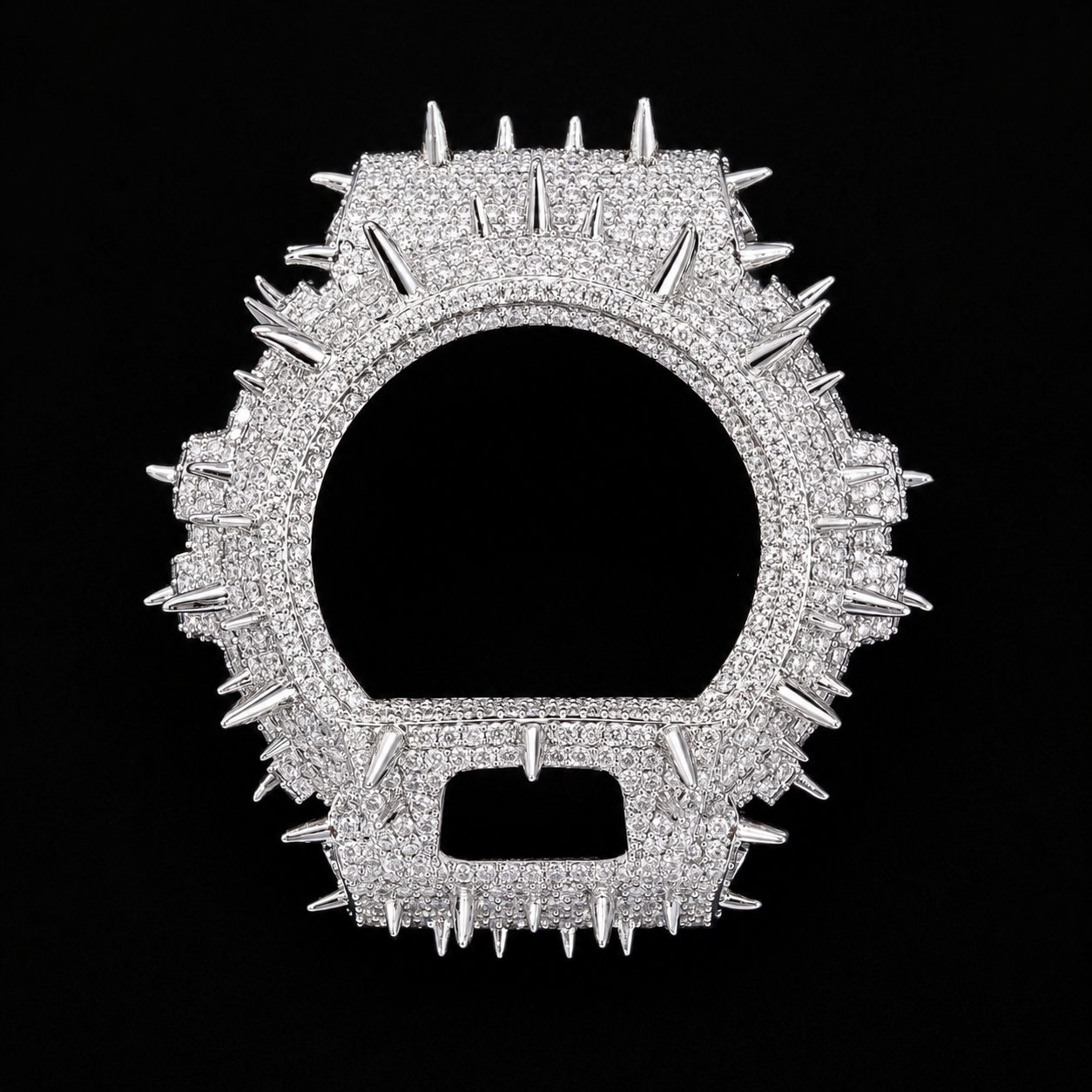 Bisel de reloj de moissanita VVS1 D totalmente cubierto de hielo para DW6900