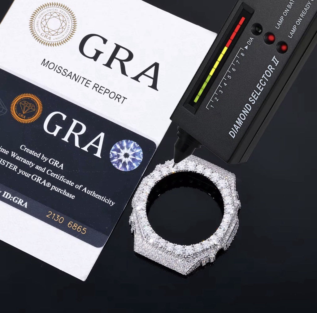 VVS Moissanite Iced Bezel For Casio G Shock GA-2100 Spike Bust Down