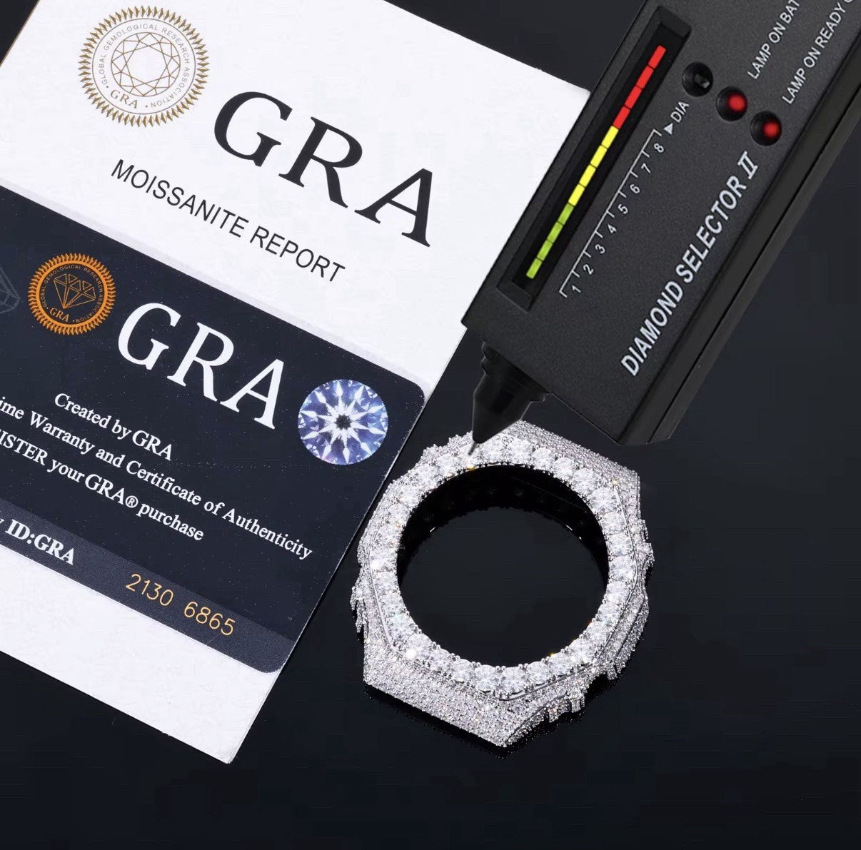 VVS Moissanite Iced Bezel For Casio G Shock GA-2100 Spike Bust Down