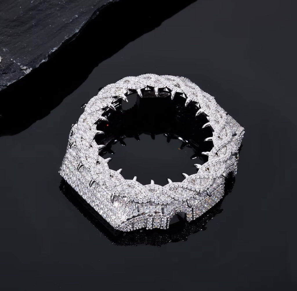 VVS Moissanite Iced Bezel For Casio G Shock GA-2100 Spike Bust Down