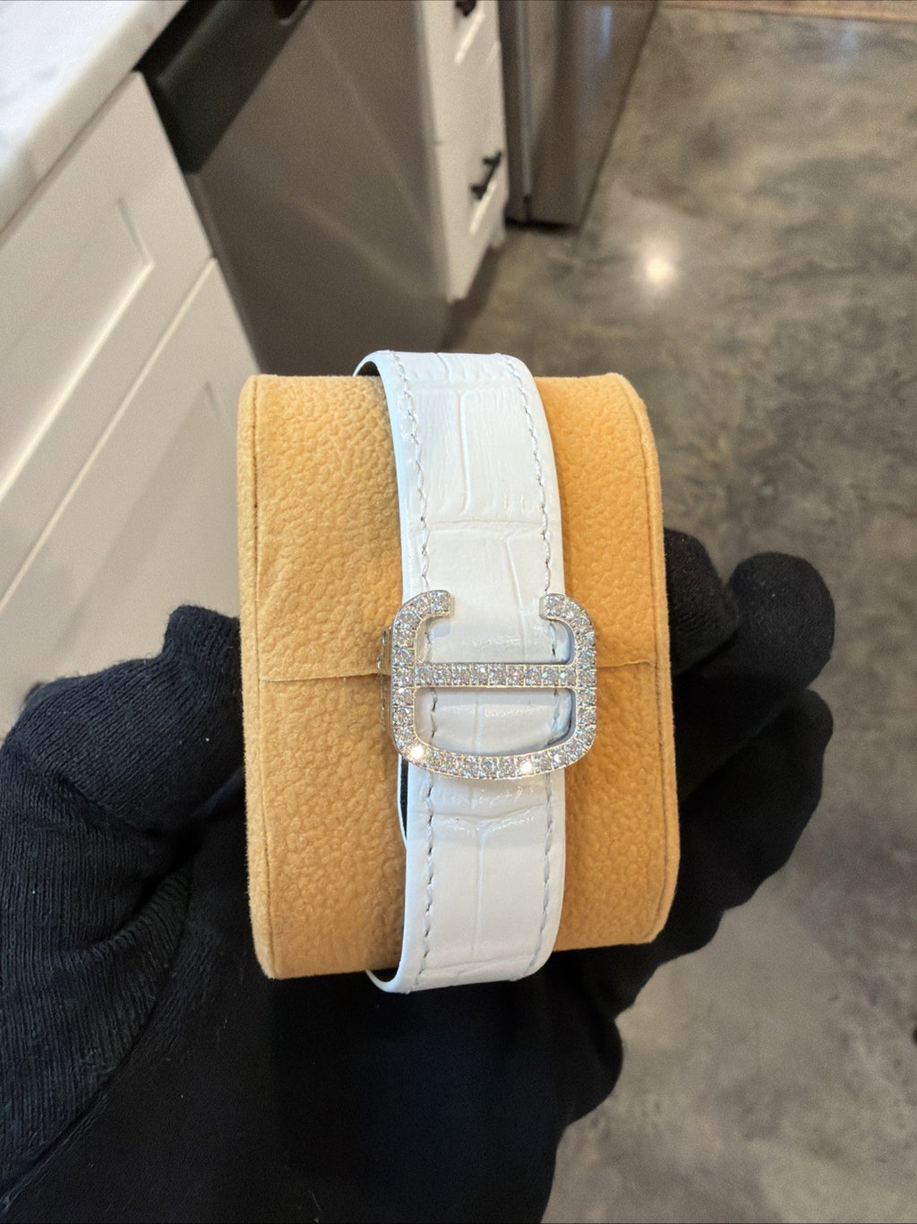 Luxury Square Wristwatch Mossanite Diamond