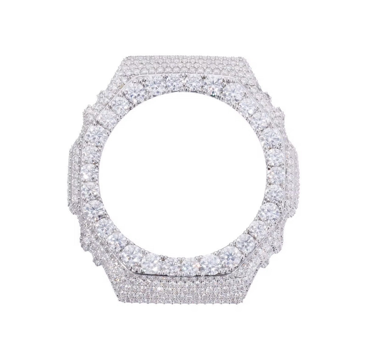 VVS Moissanite Iced Bezel For Casio G Shock GA-2100 Spike Bust Down