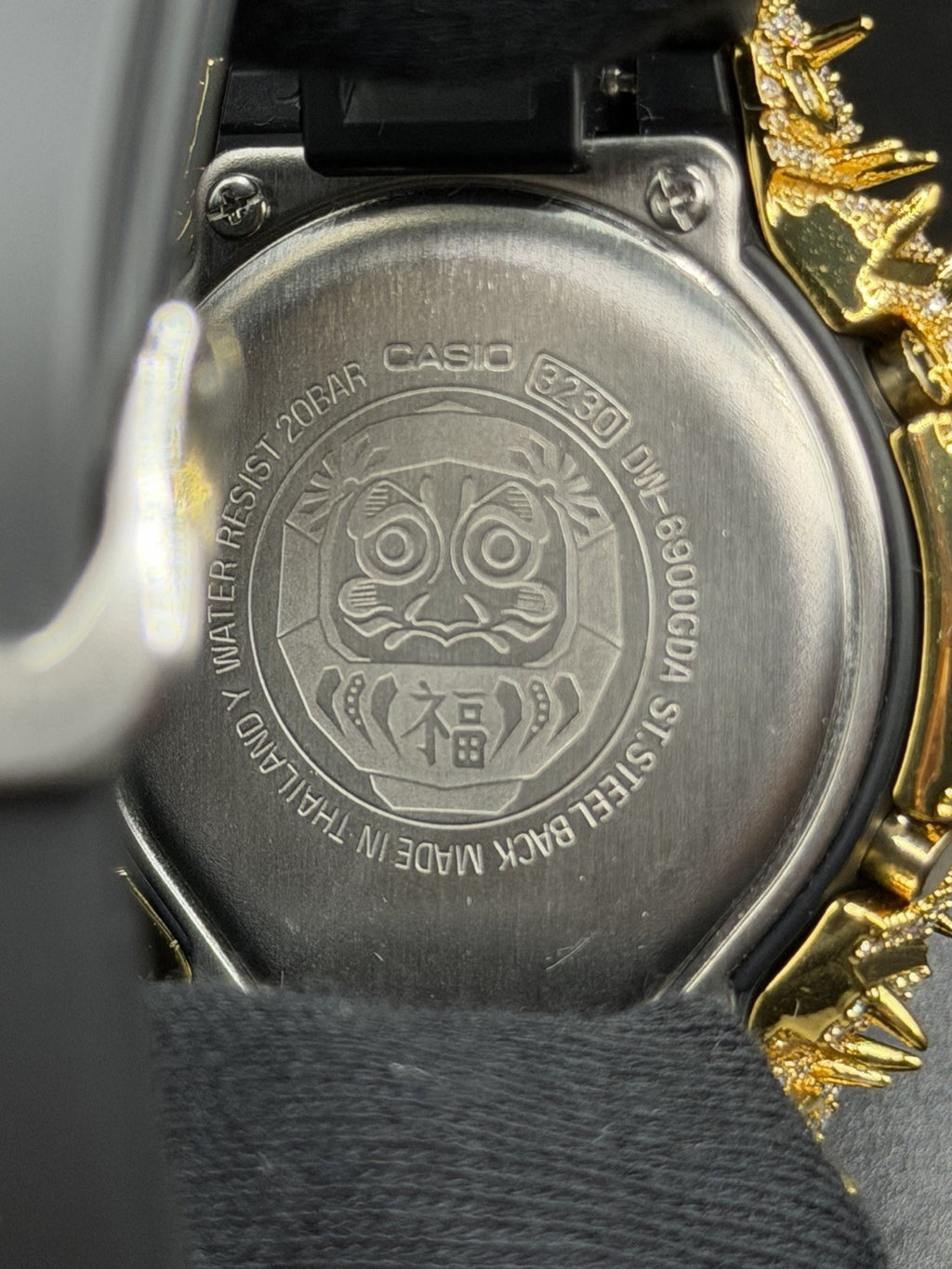 Moissanite Flaw-Less G-Shock DW-6900 Iced Out Bezel Digital Watch Gold