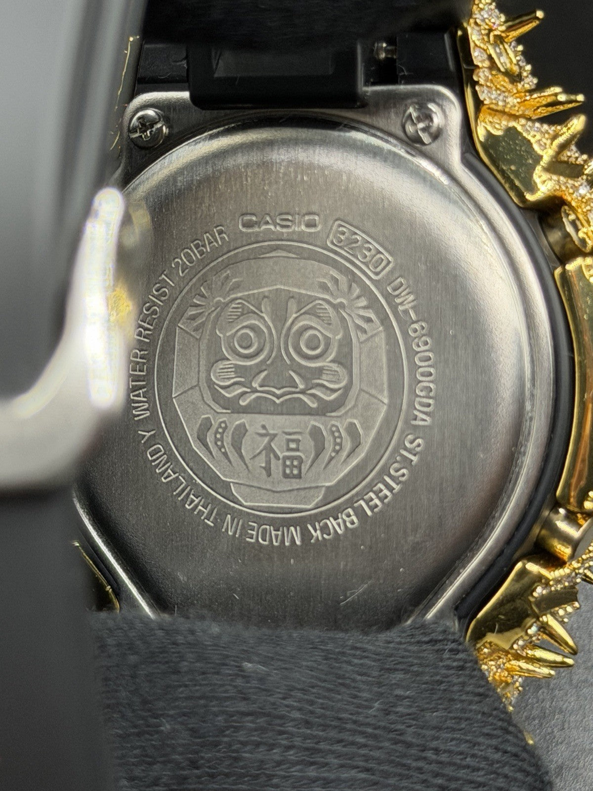 Moissanite Flaw-Less G-Shock DW-6900 Iced Out Bezel Digital Watch Gold