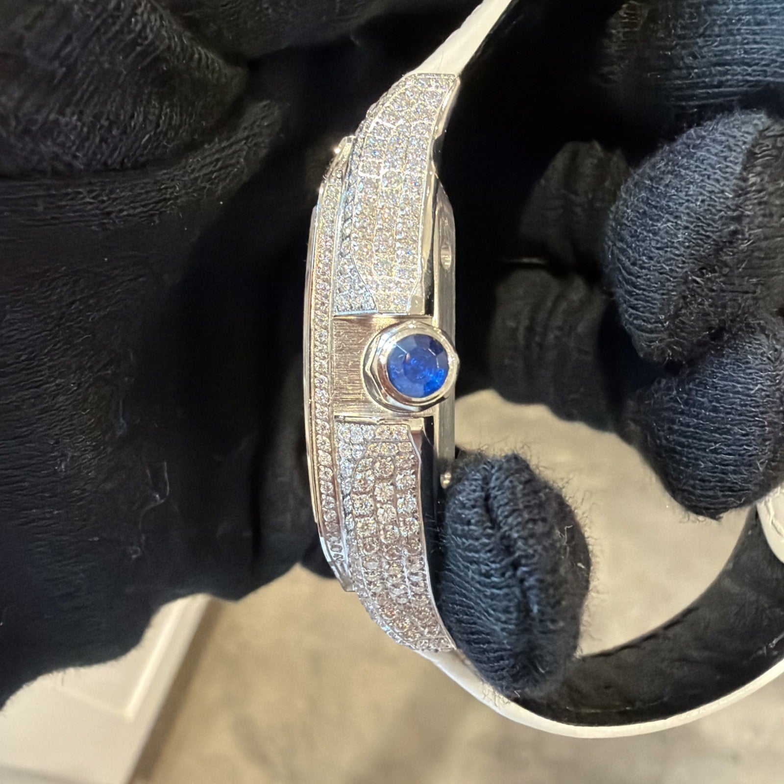 Luxury Square Wristwatch Mossanite Diamond