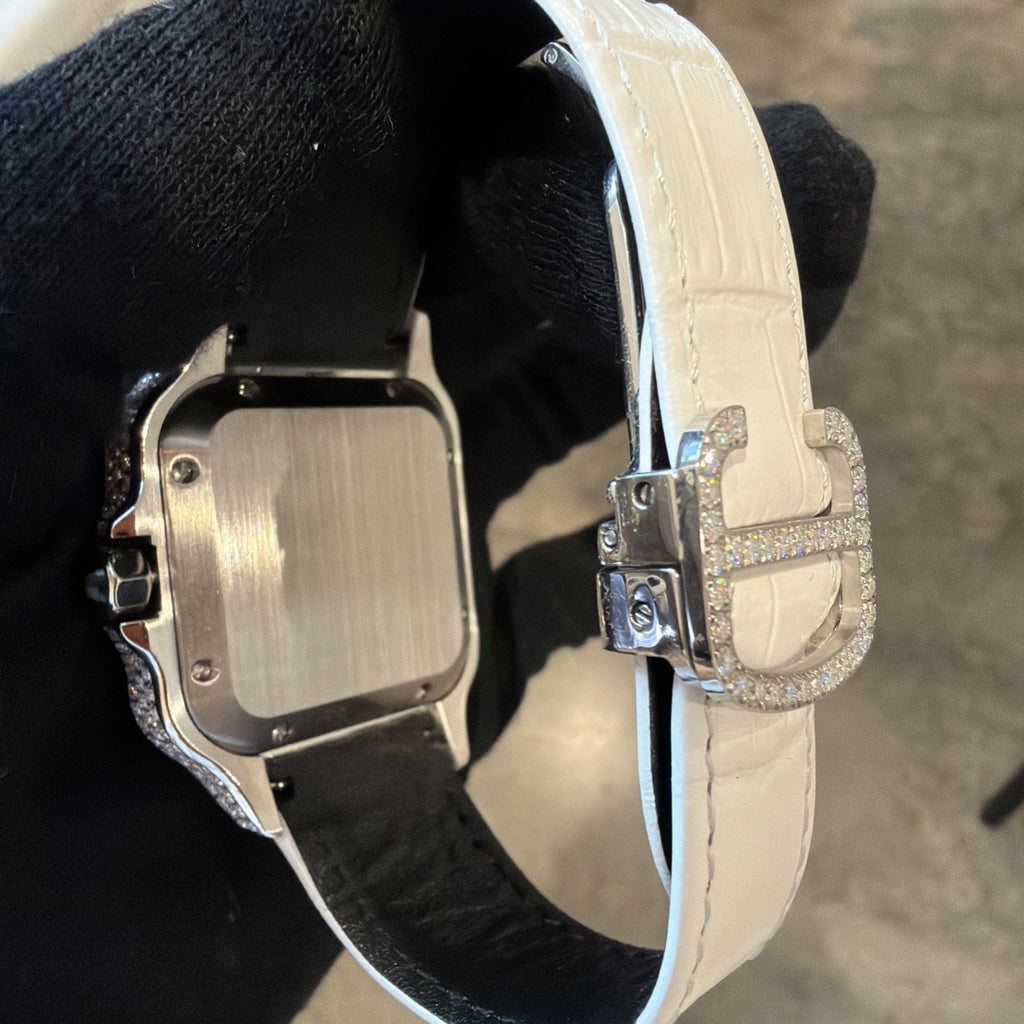 Luxury Square Wristwatch Mossanite Diamond