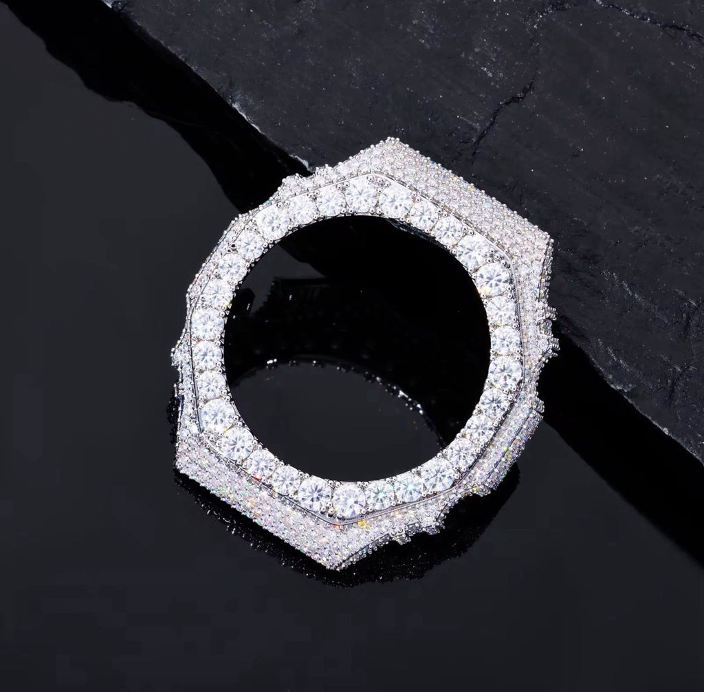 VVS Moissanite Iced Bezel For Casio G Shock GA-2100 Spike Bust Down