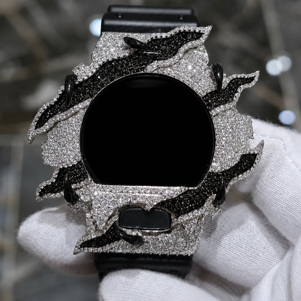 Bisel de reloj de moissanita VVS1 D totalmente engastado para DW6900