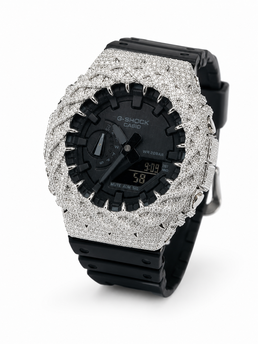 VVS1 Moissanite G-Shock GA-2100 Watch
