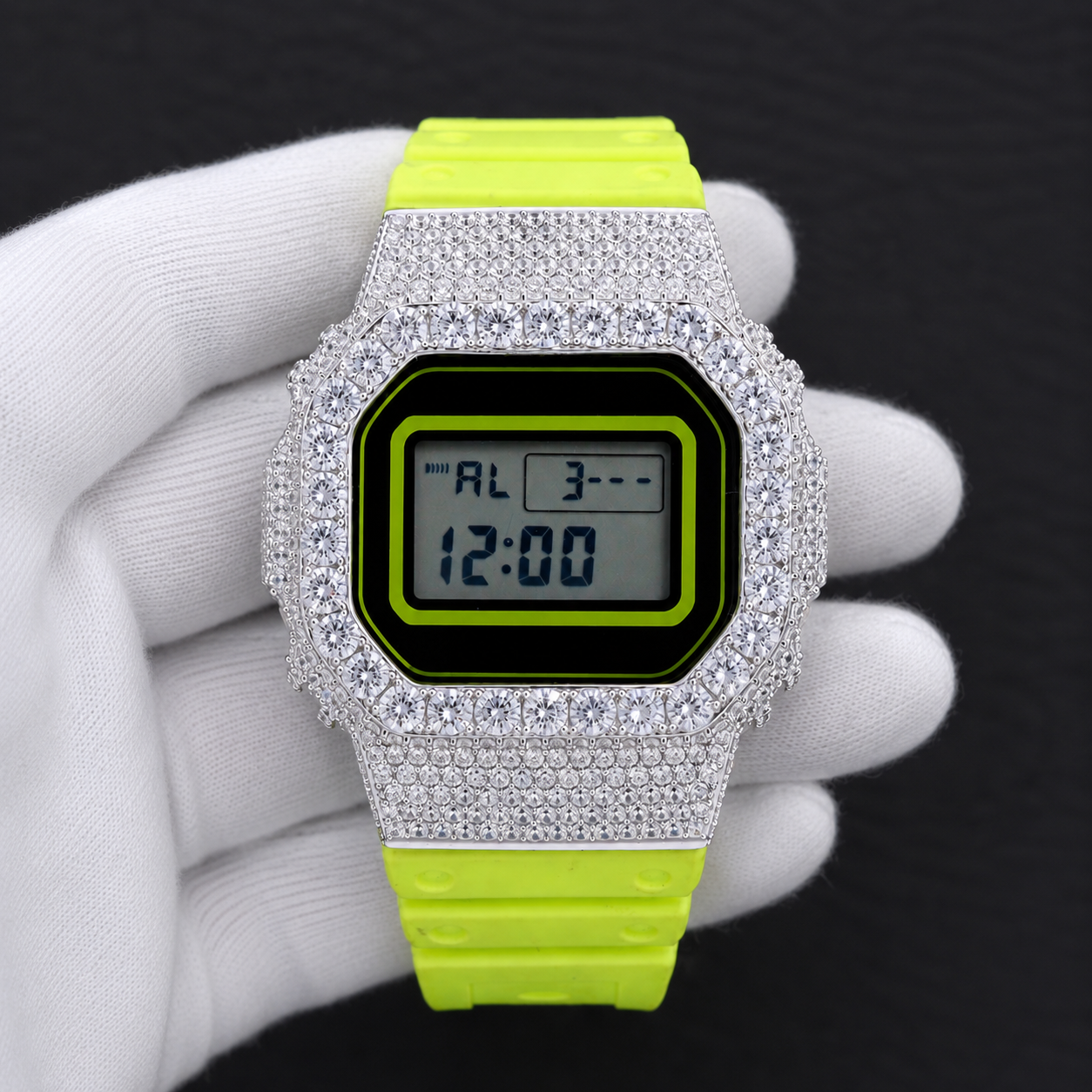 Bisel de Moissanita completamente cubierto de VVS1 D para reloj DW5600