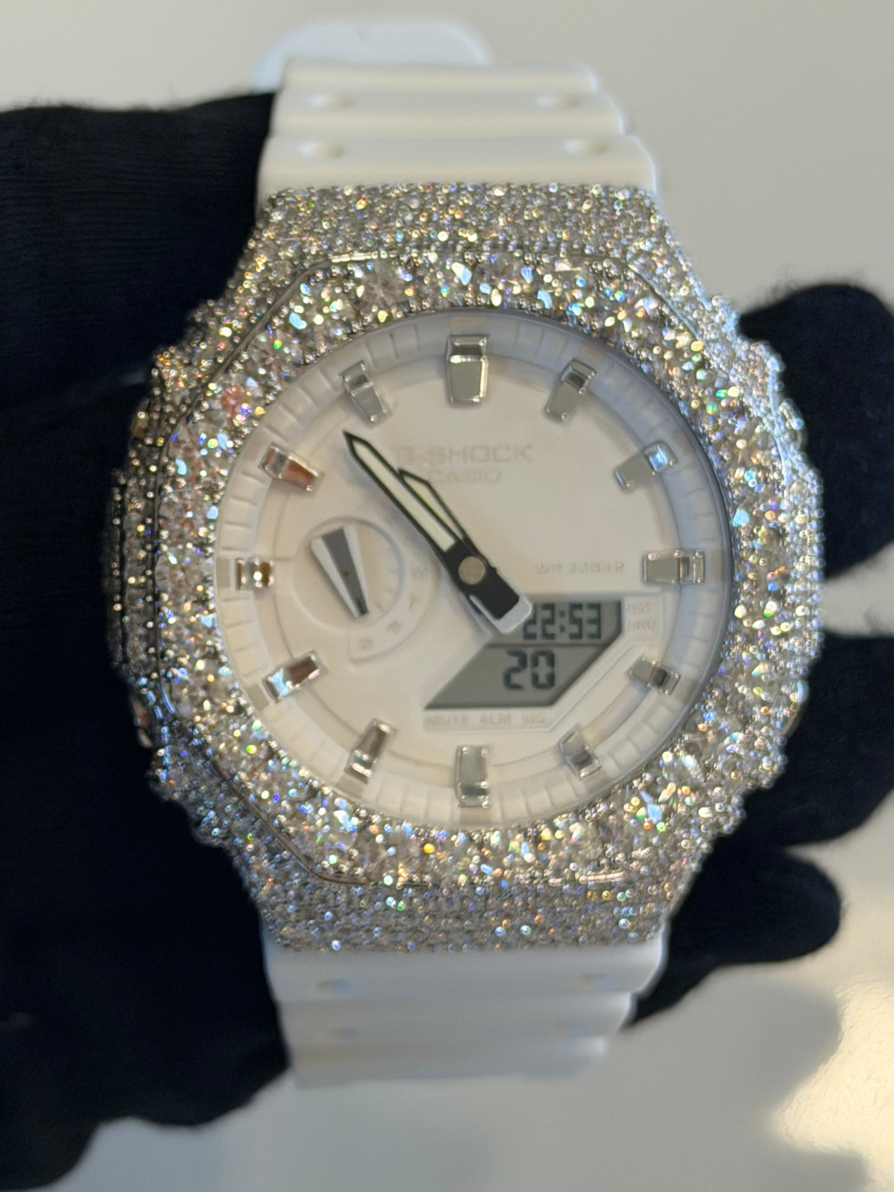 VVS1 Moissanite G-Shock GA-2100 Watch