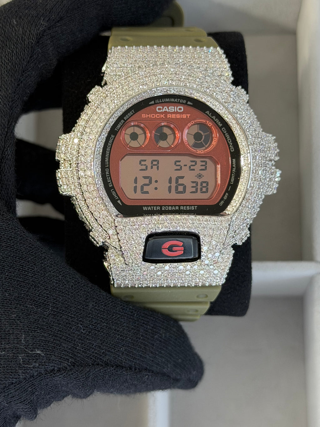 VVS1 D Fully Iced Moissanite Watch DW6900