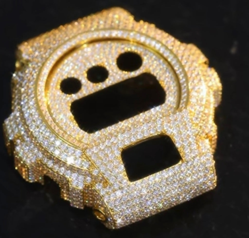 VVS1 D Fully Iced Moissanite Face/Bezel DW6900