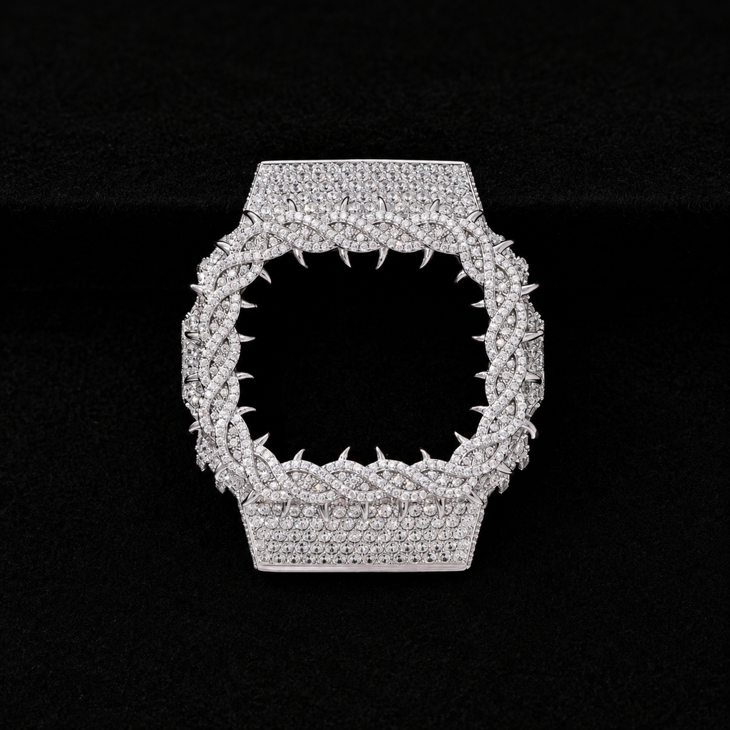 Bisel de reloj de moissanita con incrustaciones completas VVS1 D para DW5600