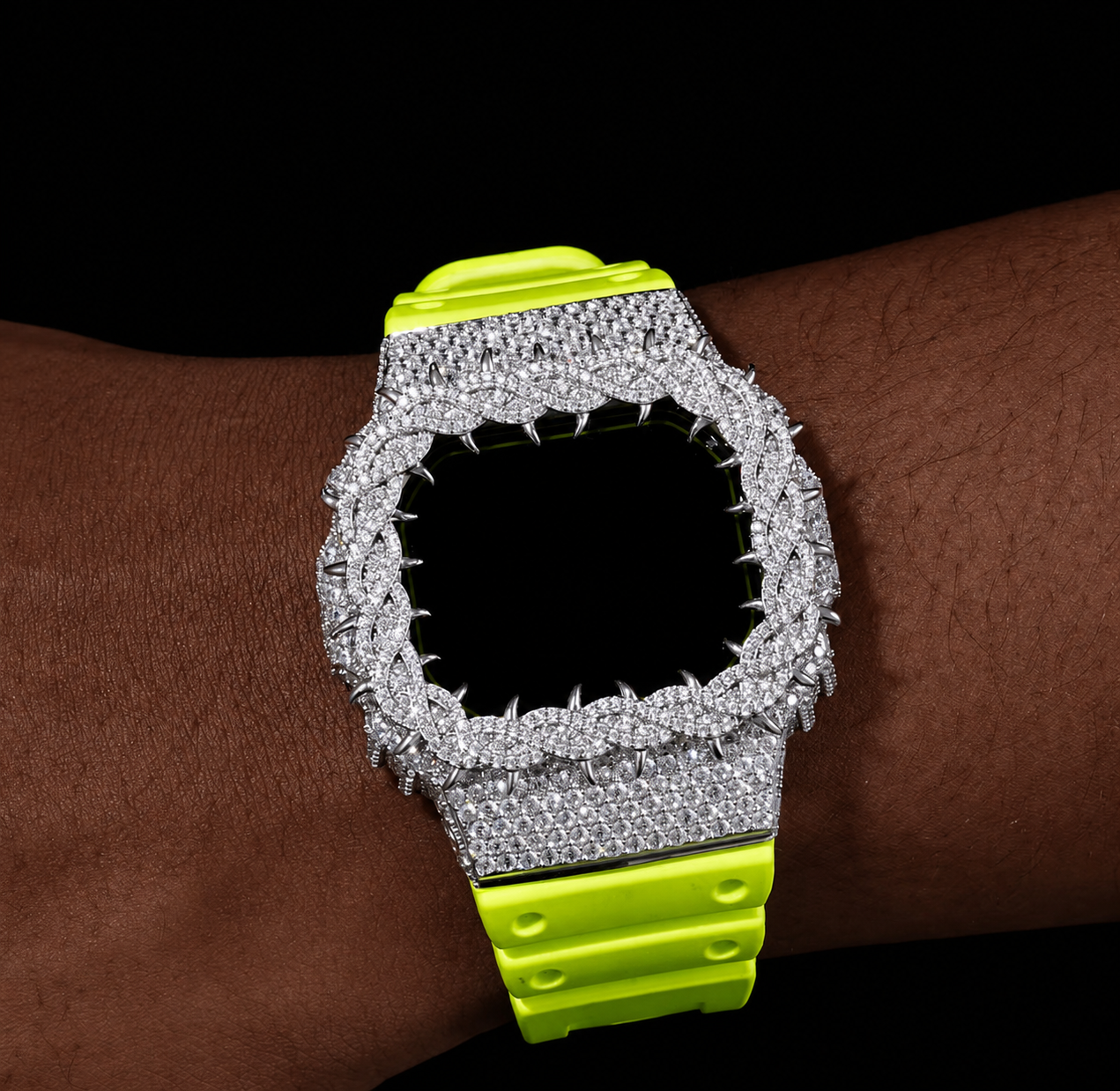 Bisel de reloj de moissanita con incrustaciones completas VVS1 D para DW5600