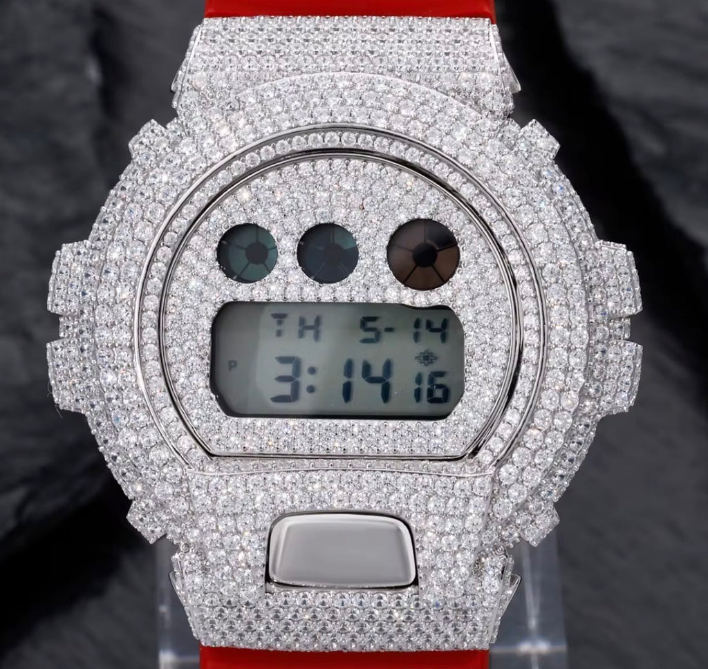 VVS1 D Fully Iced Moissanite Face/Bezel DW6900