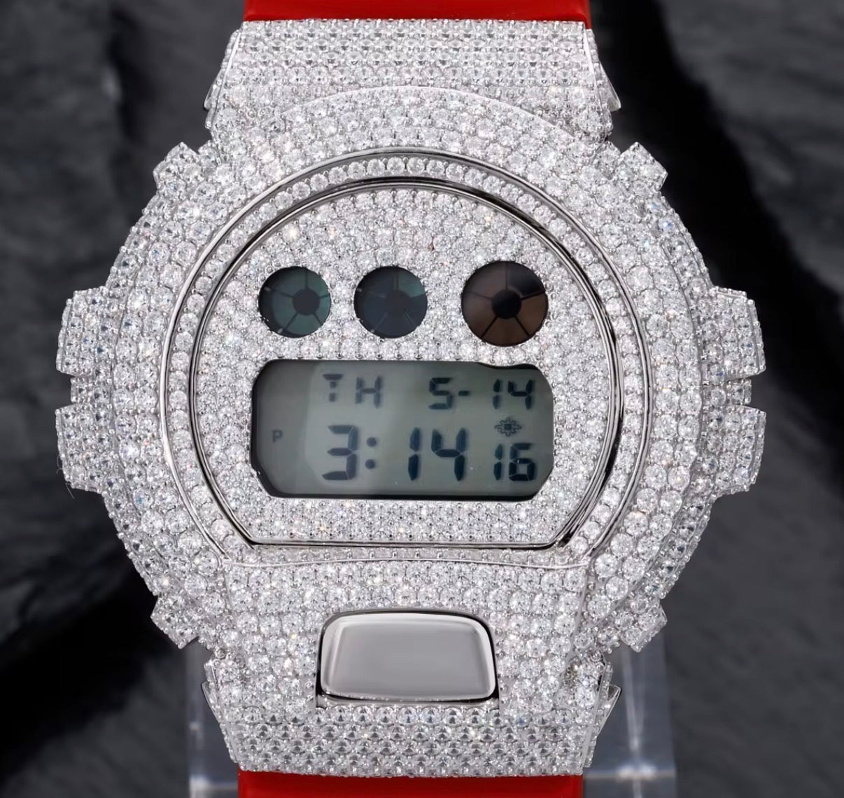 VVS1 D Fully Iced Moissanite Face/Bezel DW6900