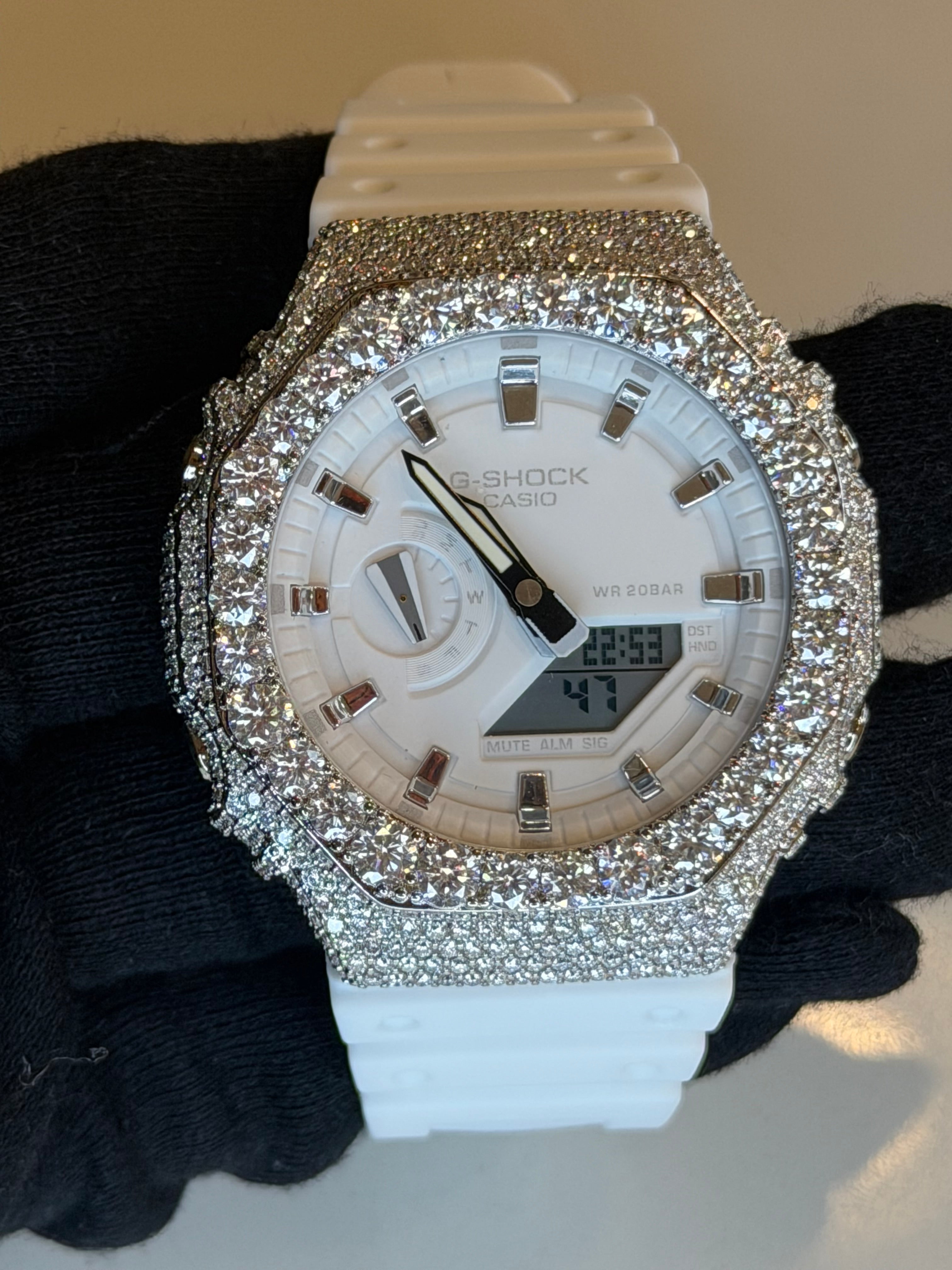 VVS1 Moissanite G-Shock GA-2100 Watch