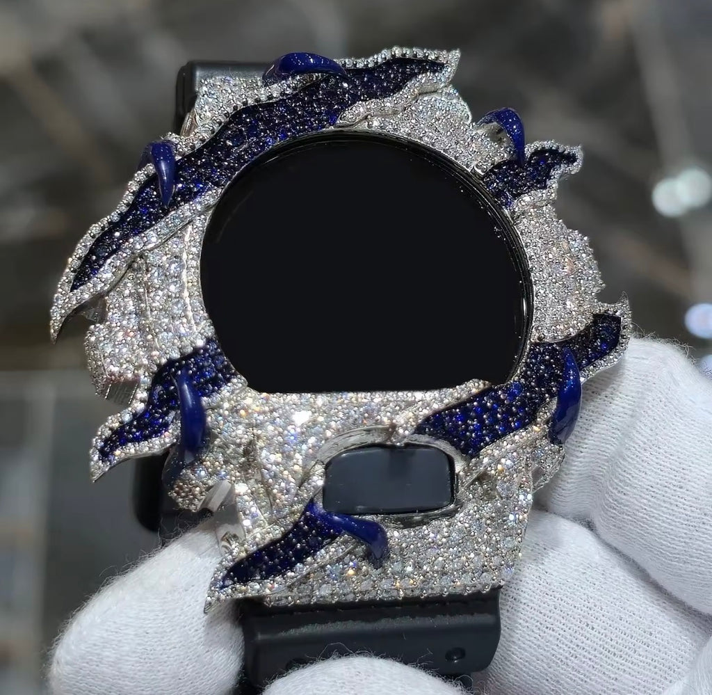 Bisel de reloj de moissanita VVS1 D totalmente engastado para DW6900