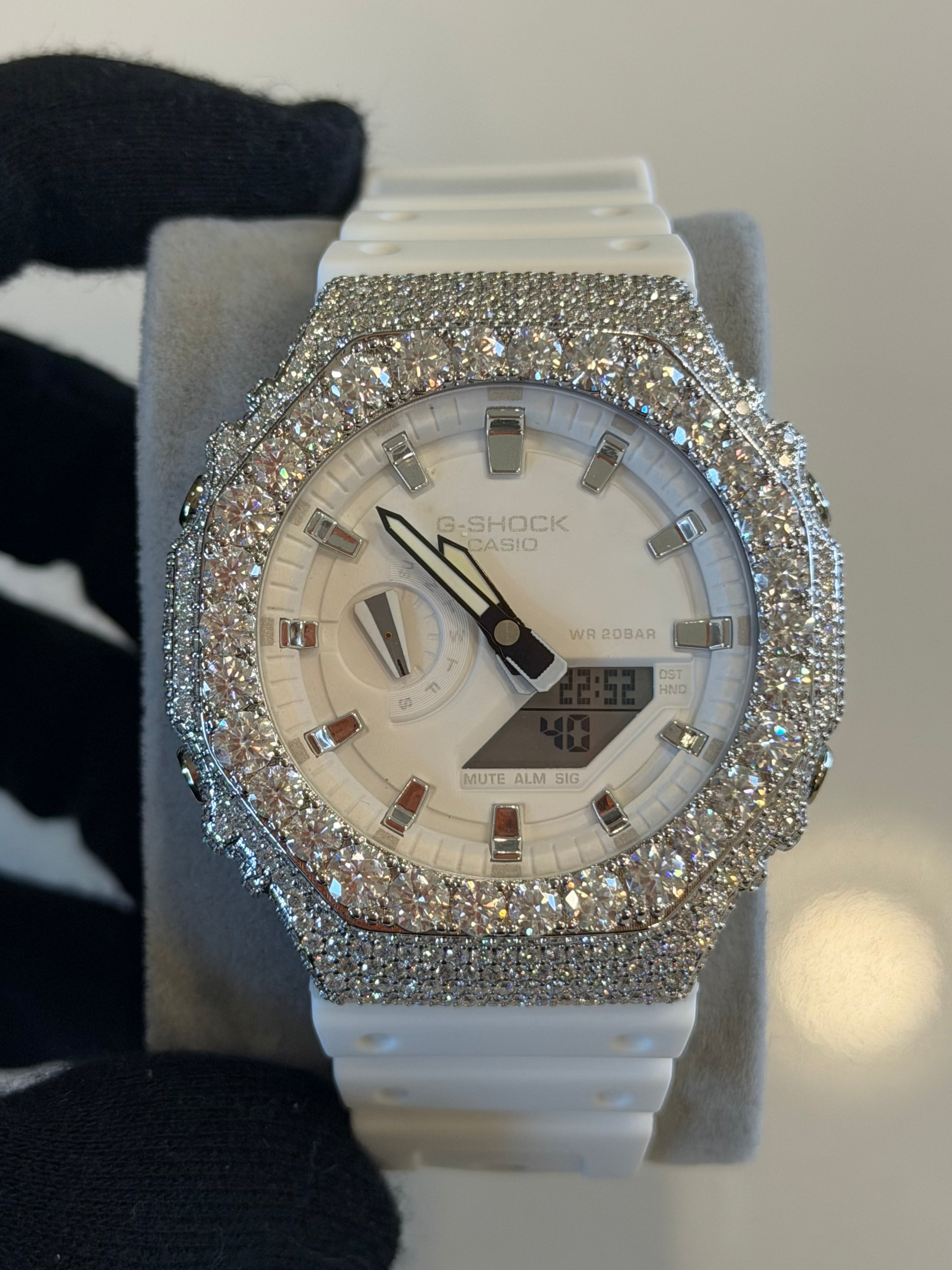 VVS1 Moissanite G-Shock GA-2100 Watch