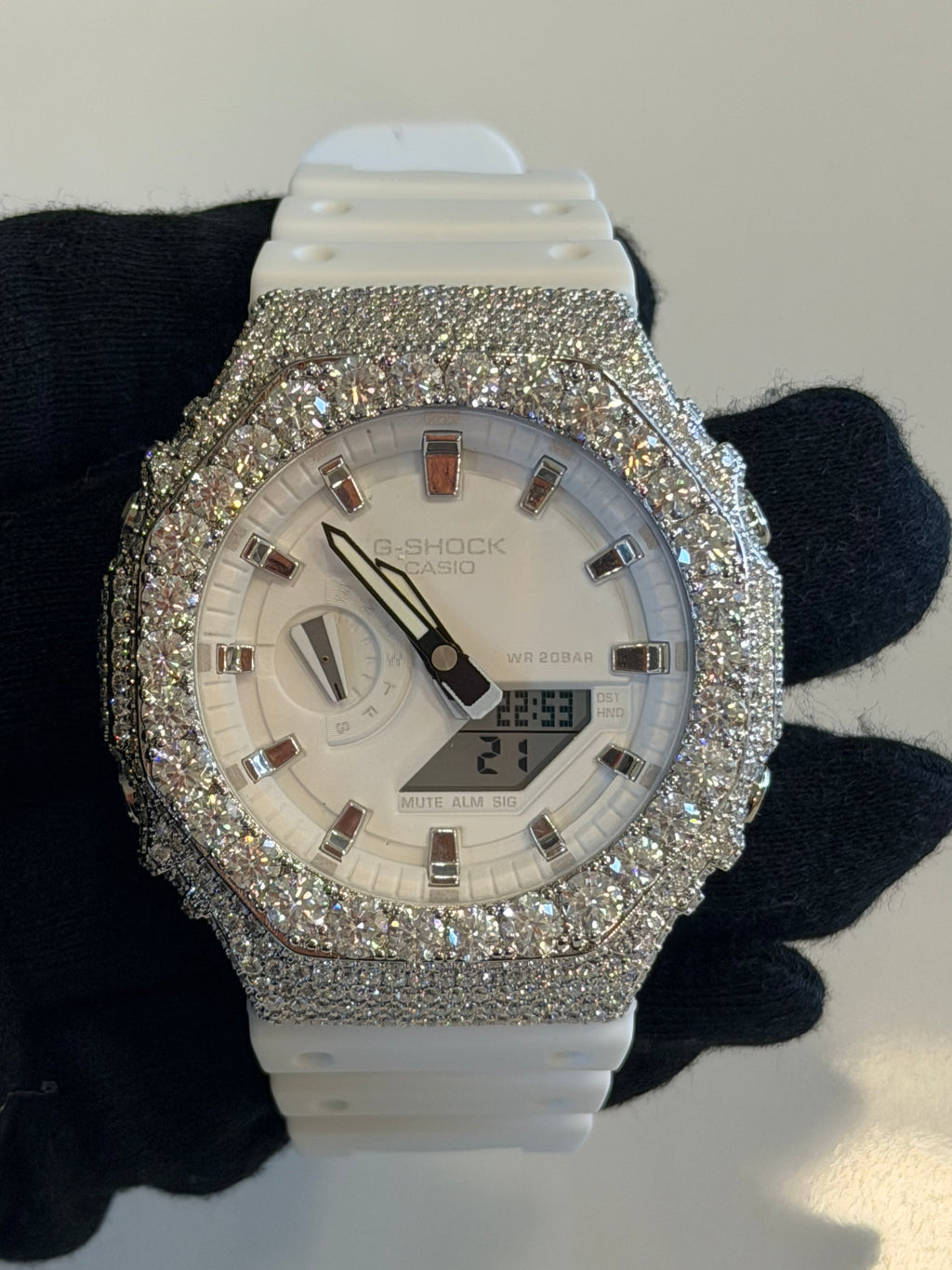 VVS1 Moissanite G-Shock GA-2100 Watch