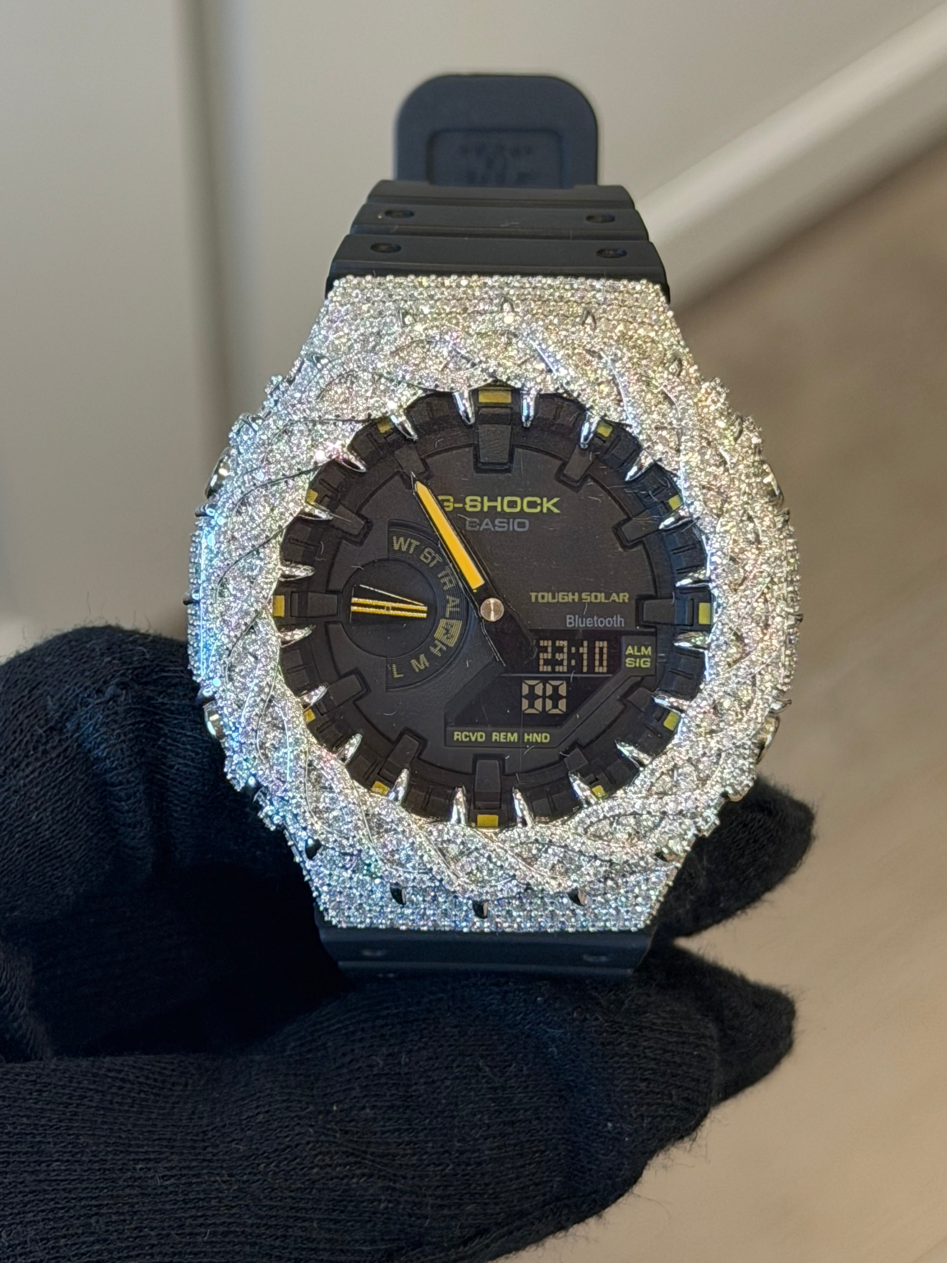 VVS1 Moissanite G-Shock GA-2100 Watch