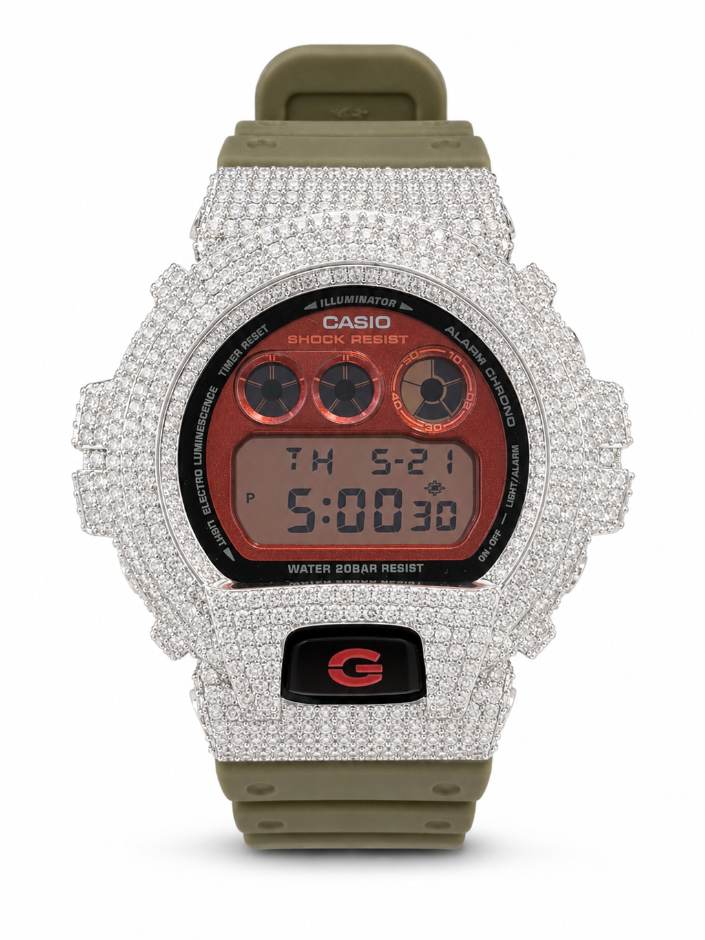 VVS1 D Fully Iced Moissanite Watch DW6900