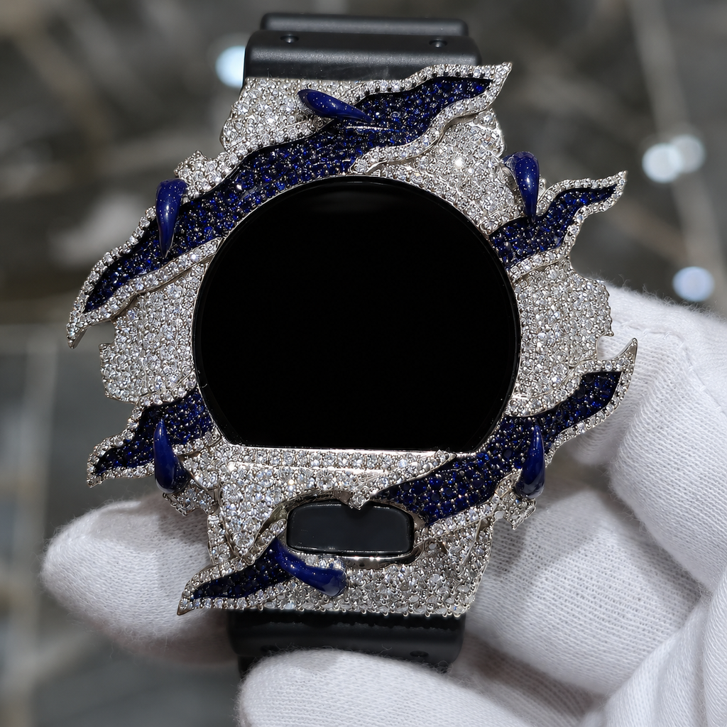 Bisel de reloj de moissanita VVS1 D totalmente engastado para DW6900