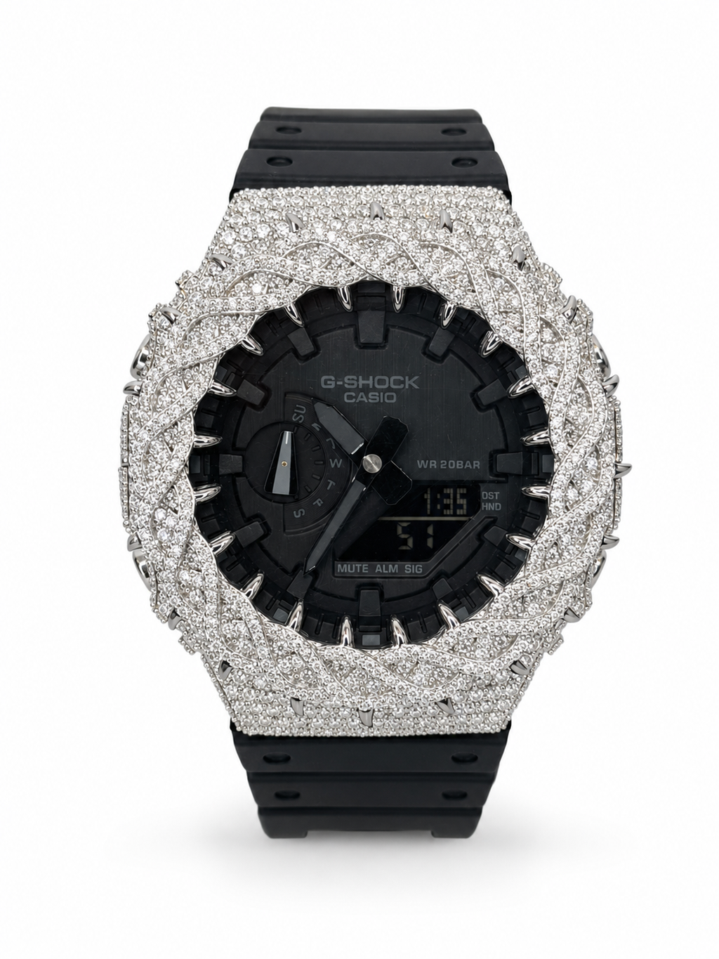 VVS1 Moissanite G-Shock GA-2100 Watch