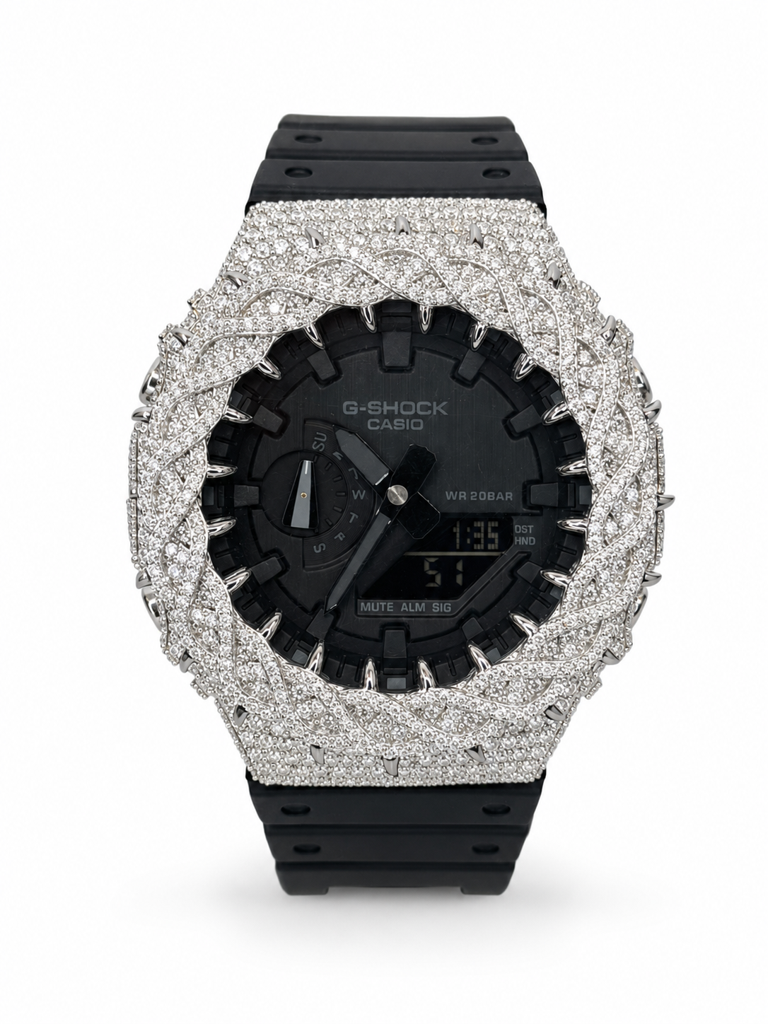 VVS1 Moissanite G-Shock GA-2100 Watch