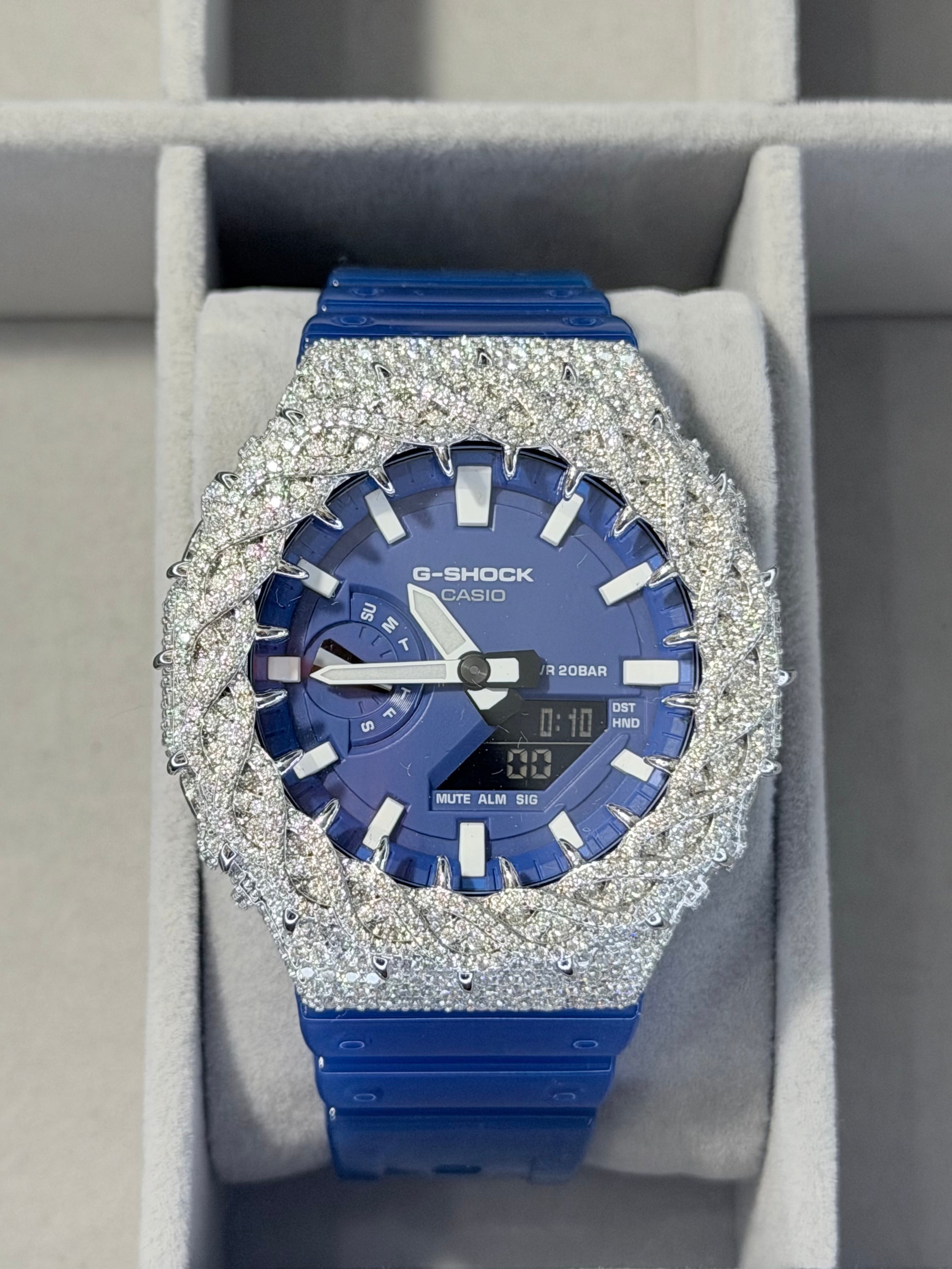 VVS1 Moissanite G-Shock GA-2100 Watch