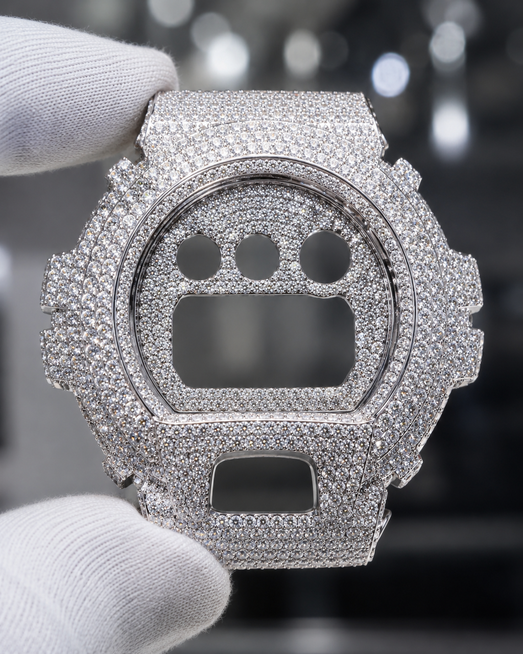 VVS1 D Fully Iced Moissanite Face/Bezel DW6900