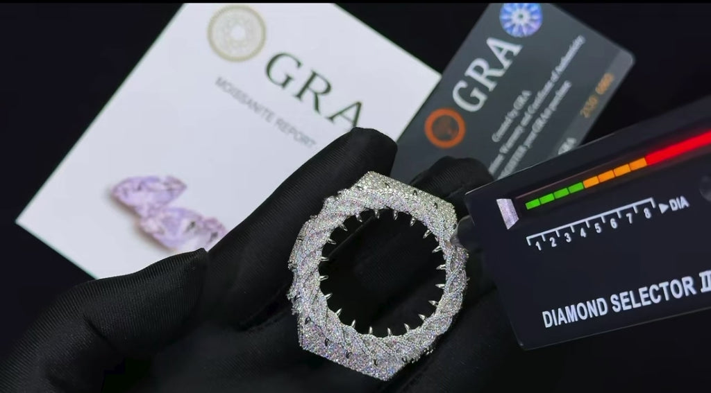 Bisel de reloj de moissanita con incrustaciones completas VVS1 D para GA2100
