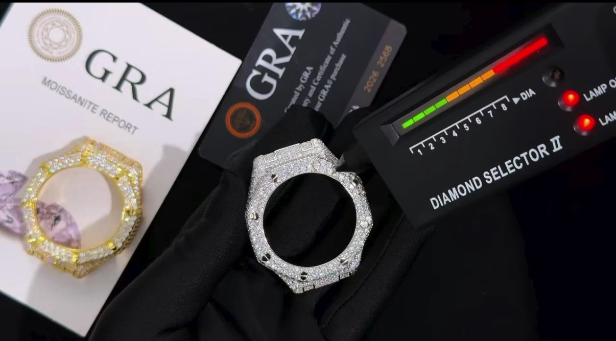 Bisel de reloj de moissanita con incrustaciones completas VVS1 D para GA2100