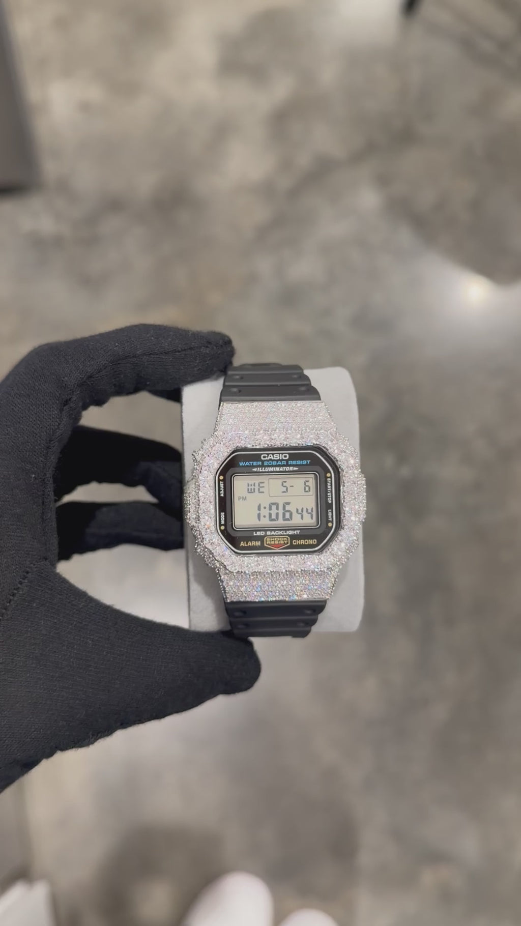 VVS1 D Fully Iced Moissanite Watch DW5600