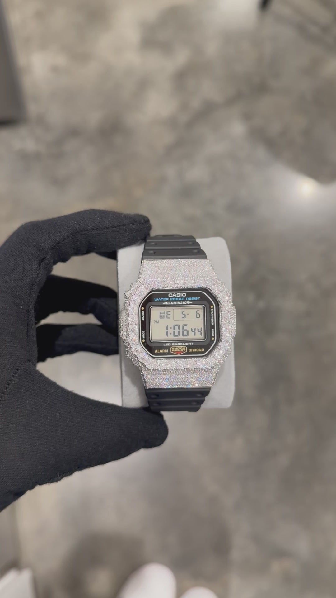VVS1 D Fully Iced Moissanite Watch DW5600